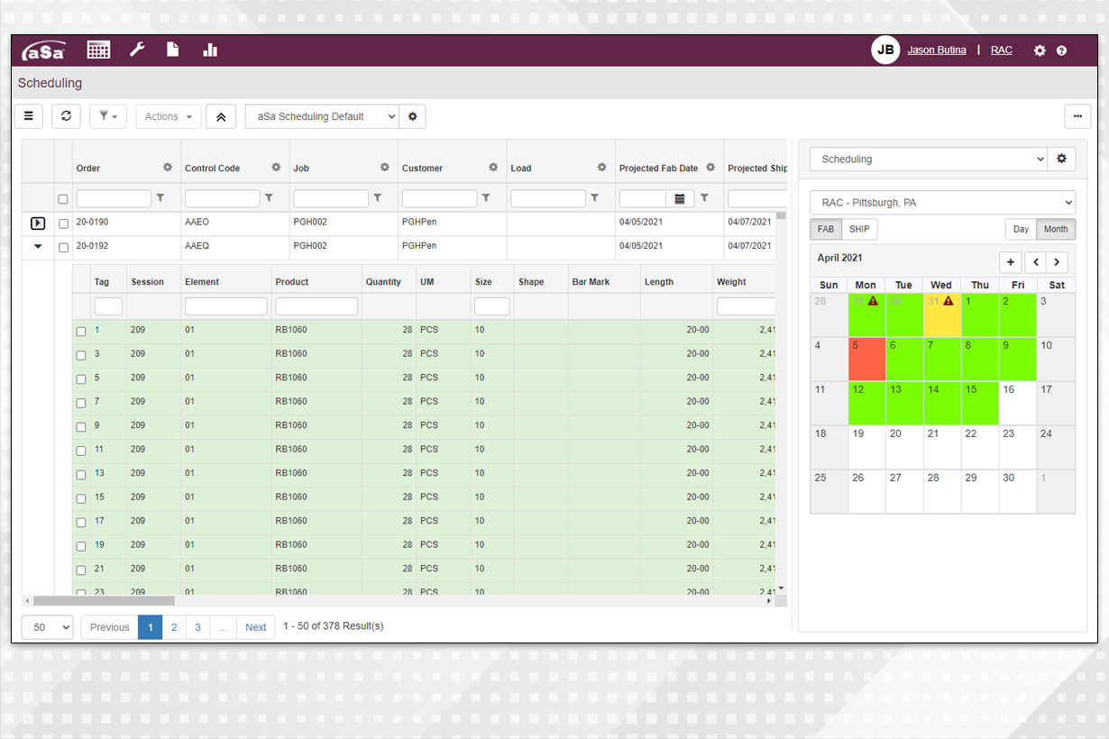 Easy calendar interface